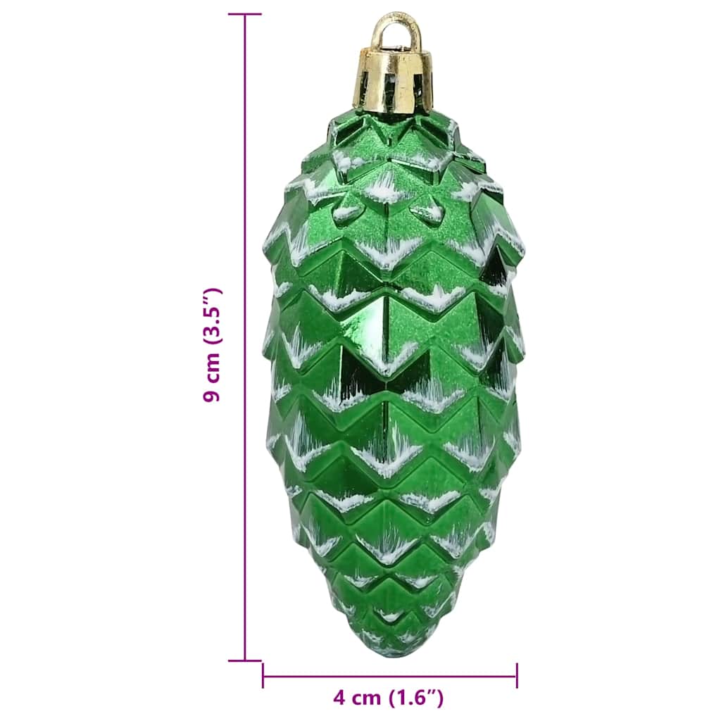 Christmas Pine Cone Ball 40 pcs Green